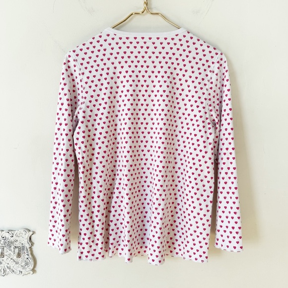 Roller Rabbit Pink Hearts Henley Pajama Top L - Picture 6 of 6